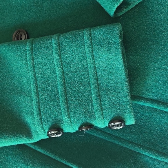 St. John's Bay Green Wool/Cashmere Medium Winter Coat - Picture 10 of 12